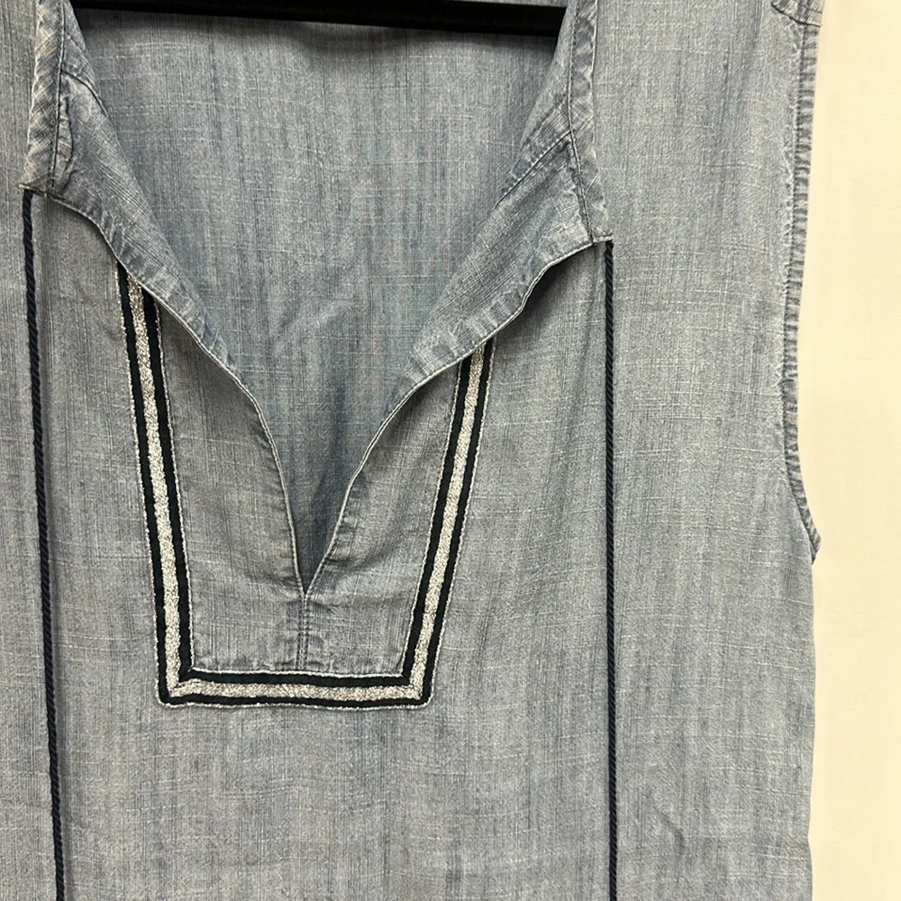 J Crew blue chambray dress coverup S - Picture 3 of 7